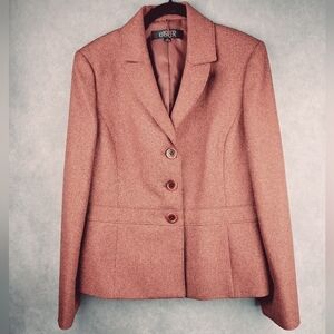 Kasper Orange rust brown Office Formal Career Women's Blazer Size 12